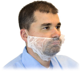 Latex-Free White Beard Guards (1000 per case)
